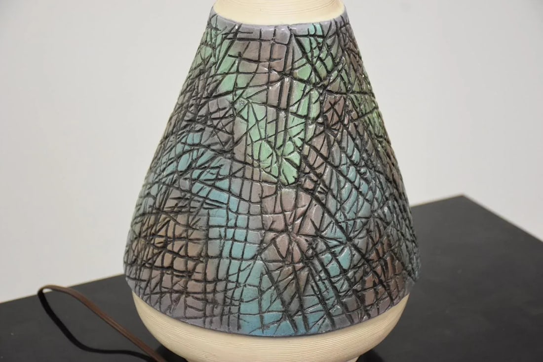 Mid Century Modern Walnut Table Lamp - 3