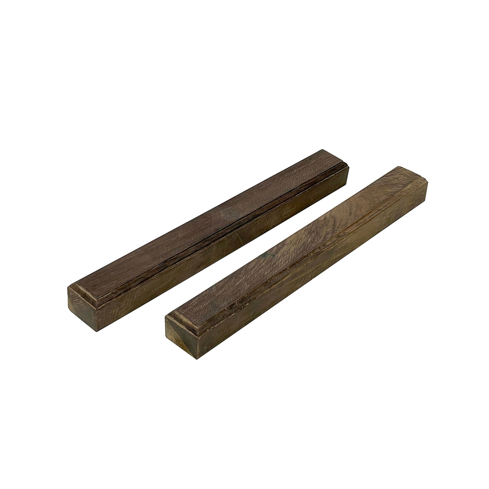 Chinese Pair Natural Wood Grain Patina Rectangular Paperweights - 4