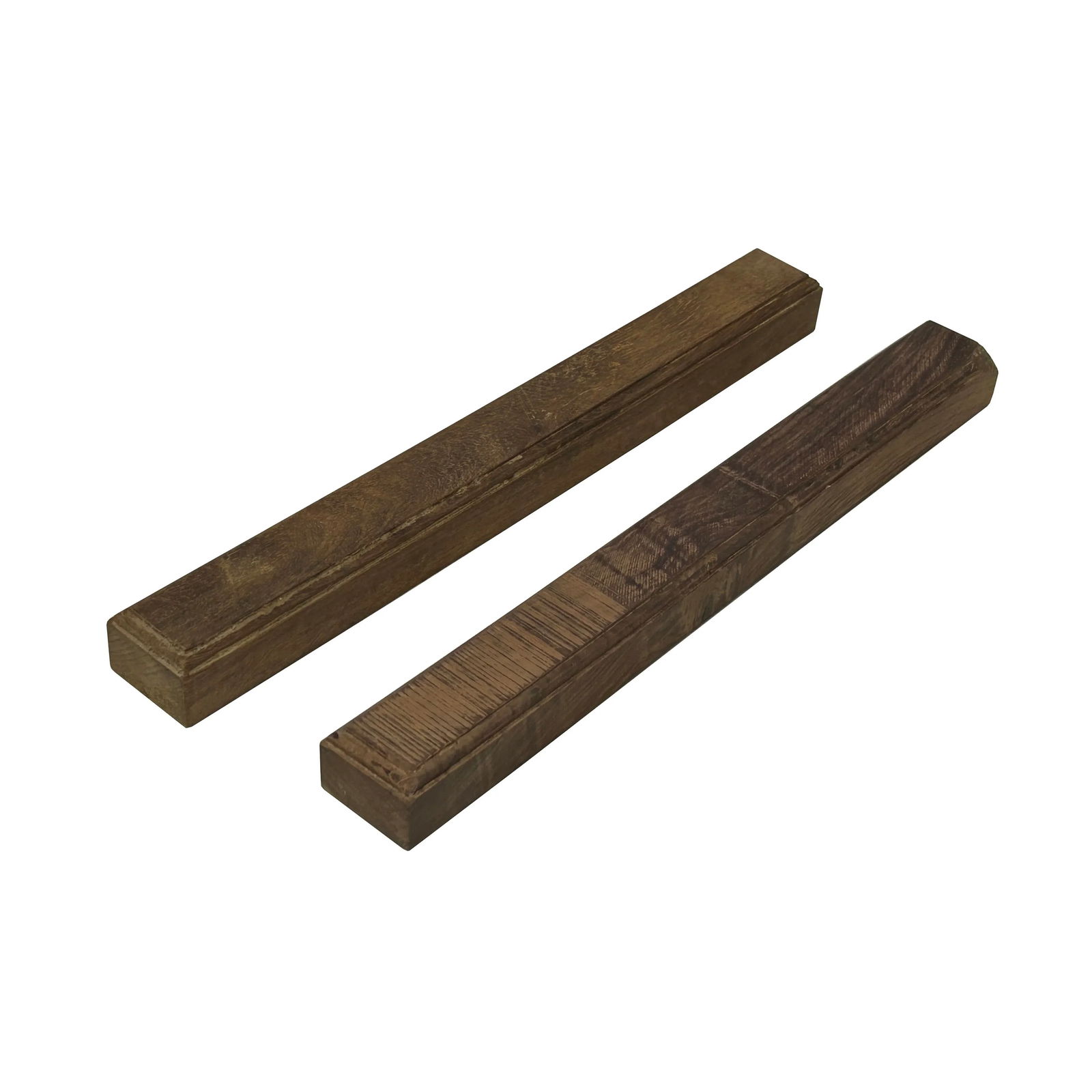 Chinese Pair Natural Wood Grain Patina Rectangular Paperweights - 7