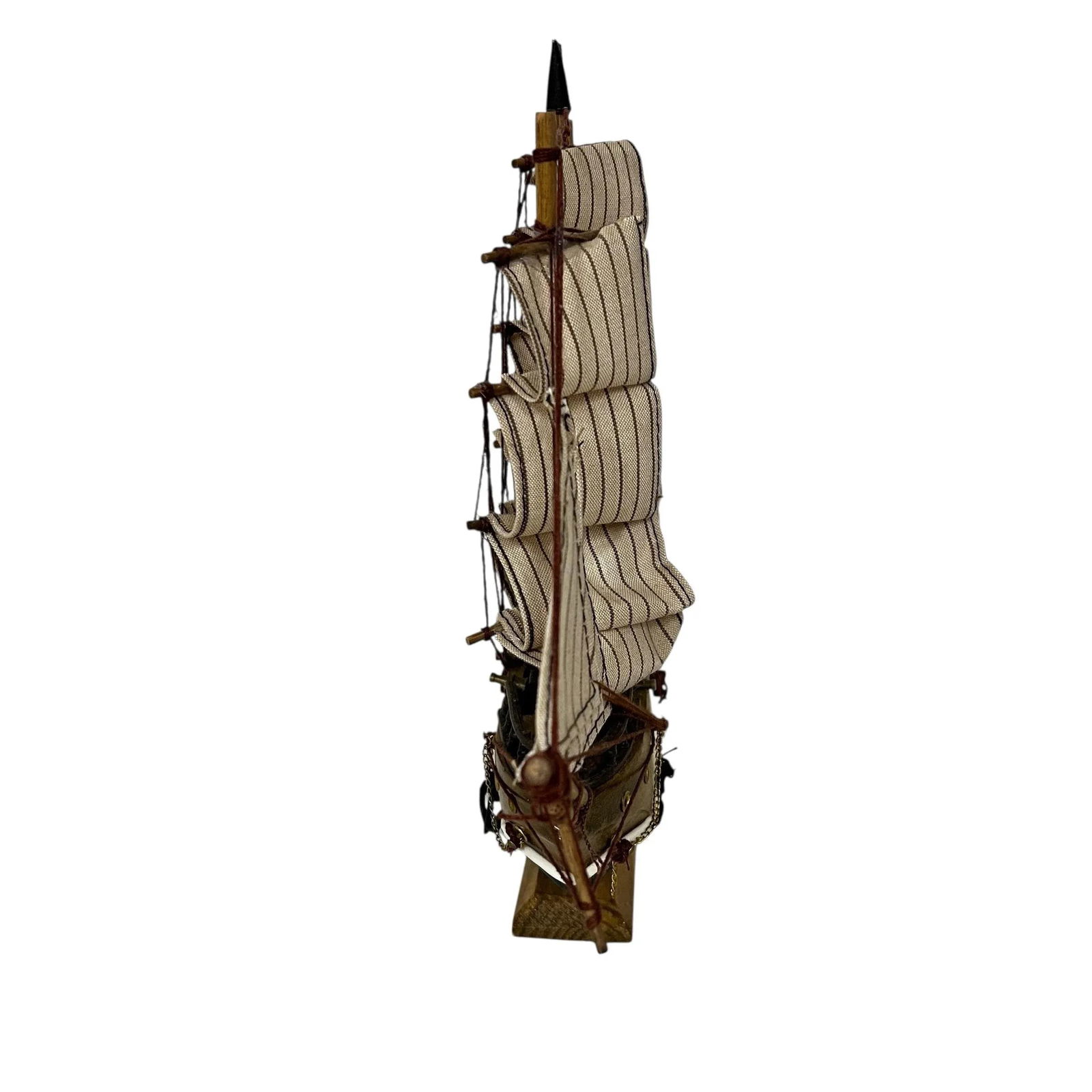 Vintage Wood Model Pirate Ship - 3