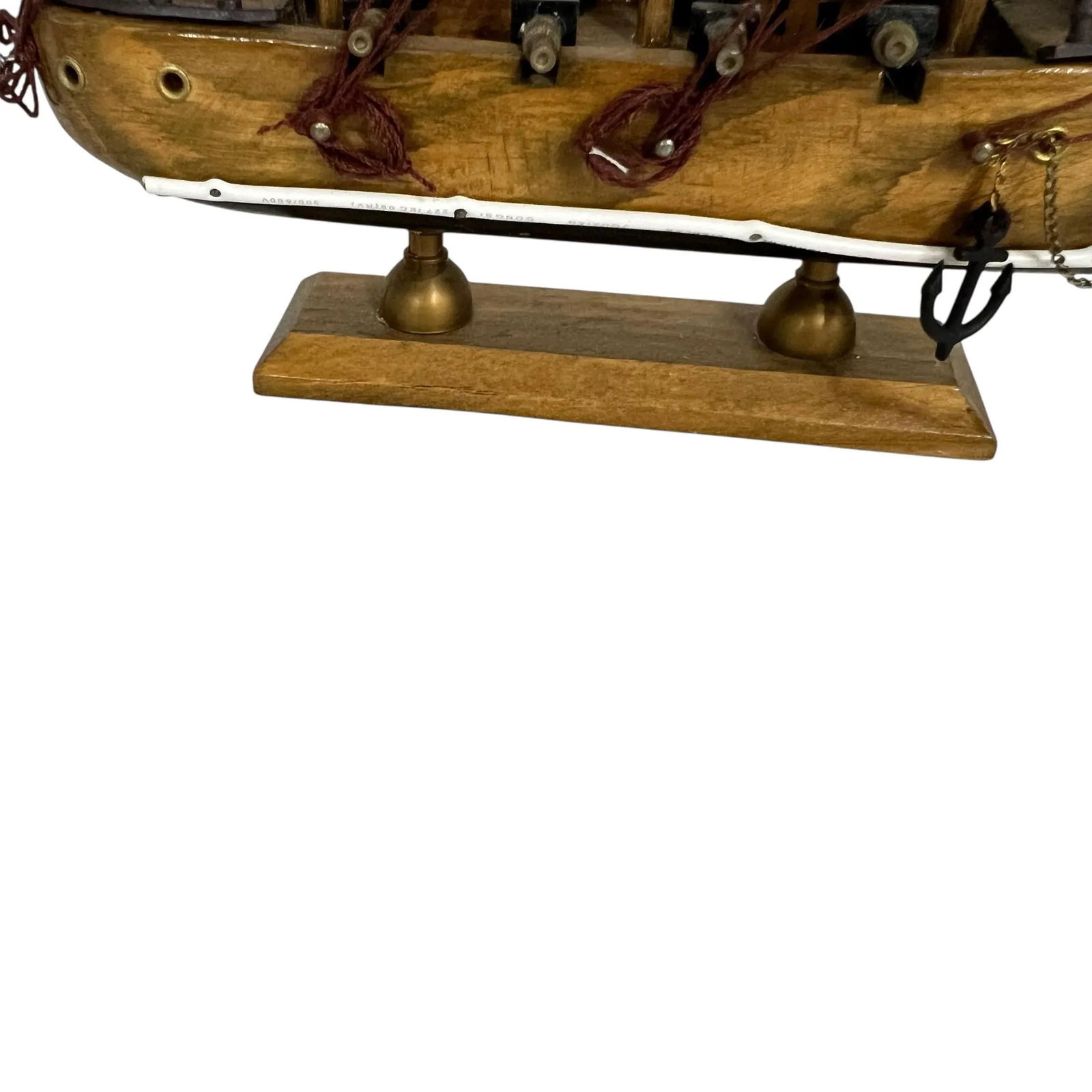 Vintage Wood Model Pirate Ship - 6
