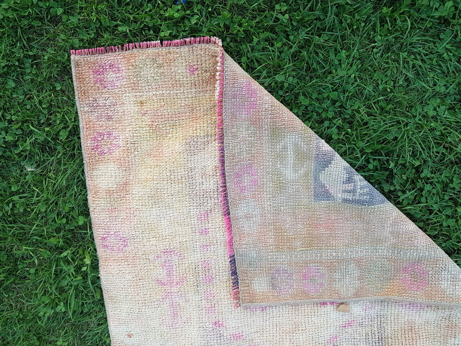 Faded Turkish Herki Runner Rug 2'9" X 15'5" - 12