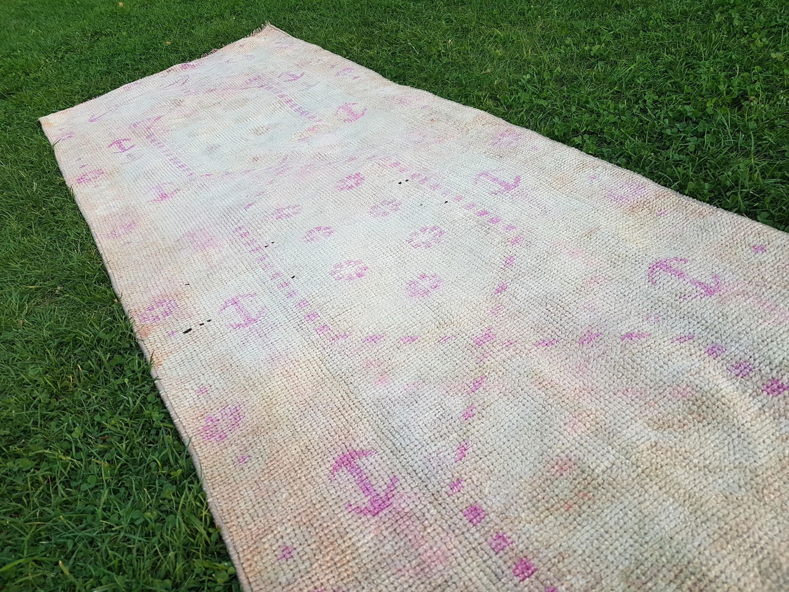 Faded Turkish Herki Runner Rug 2'9" X 15'5" - 7