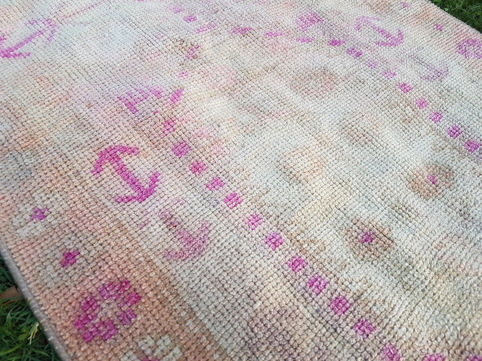 Faded Turkish Herki Runner Rug 2'9" X 15'5" - 9