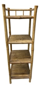 Coastal Bamboo Four Tier Shelf