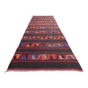 Vintage Striped Turkish Kilim Rug Runner 3'6" X 9'6"
