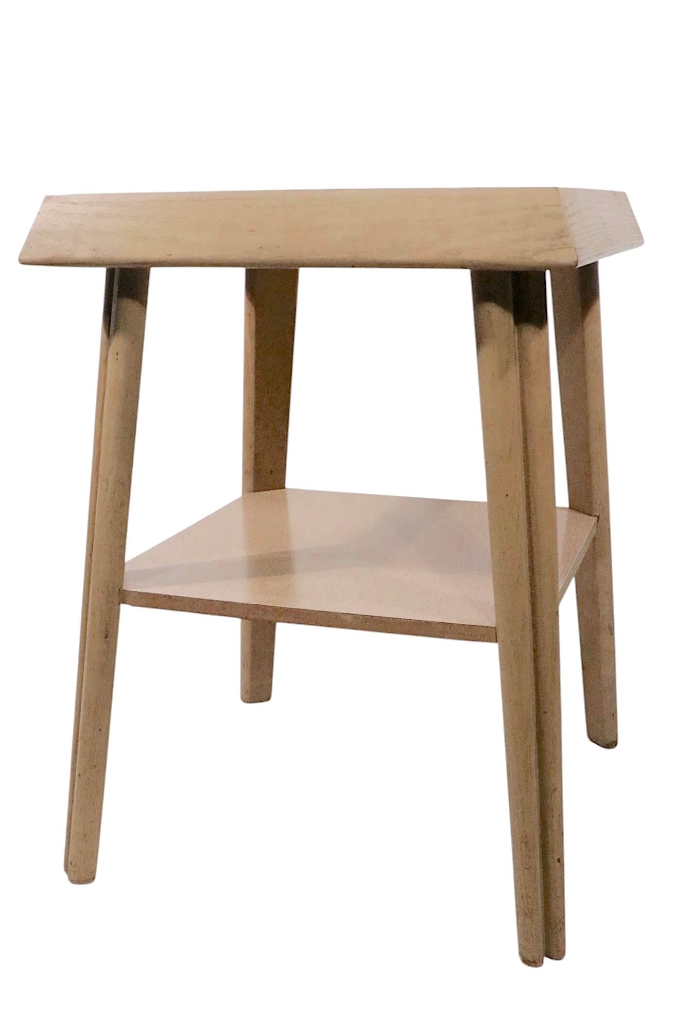 Mid Century Two Tier End Table Att. To Mersman - 4