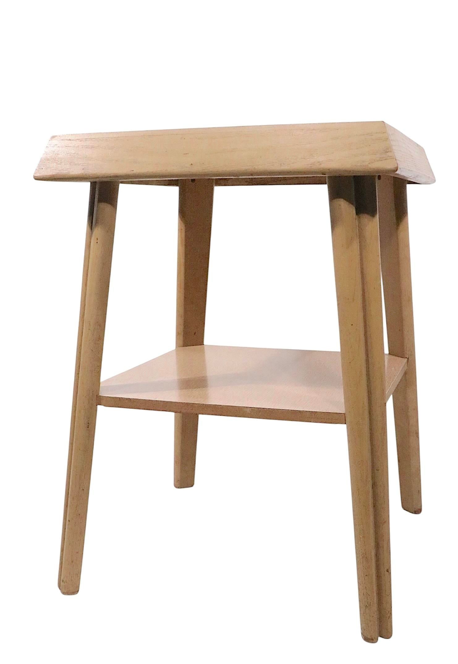 Mid Century Two Tier End Table Att. To Mersman - 5