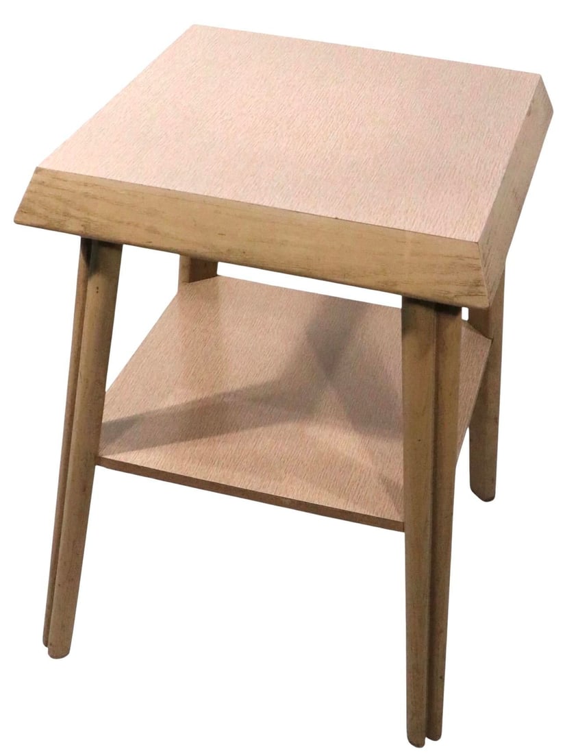 Mid Century Two Tier End Table Att. To Mersman - 7