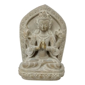 Limestone Chenrazi Buddha Nepali