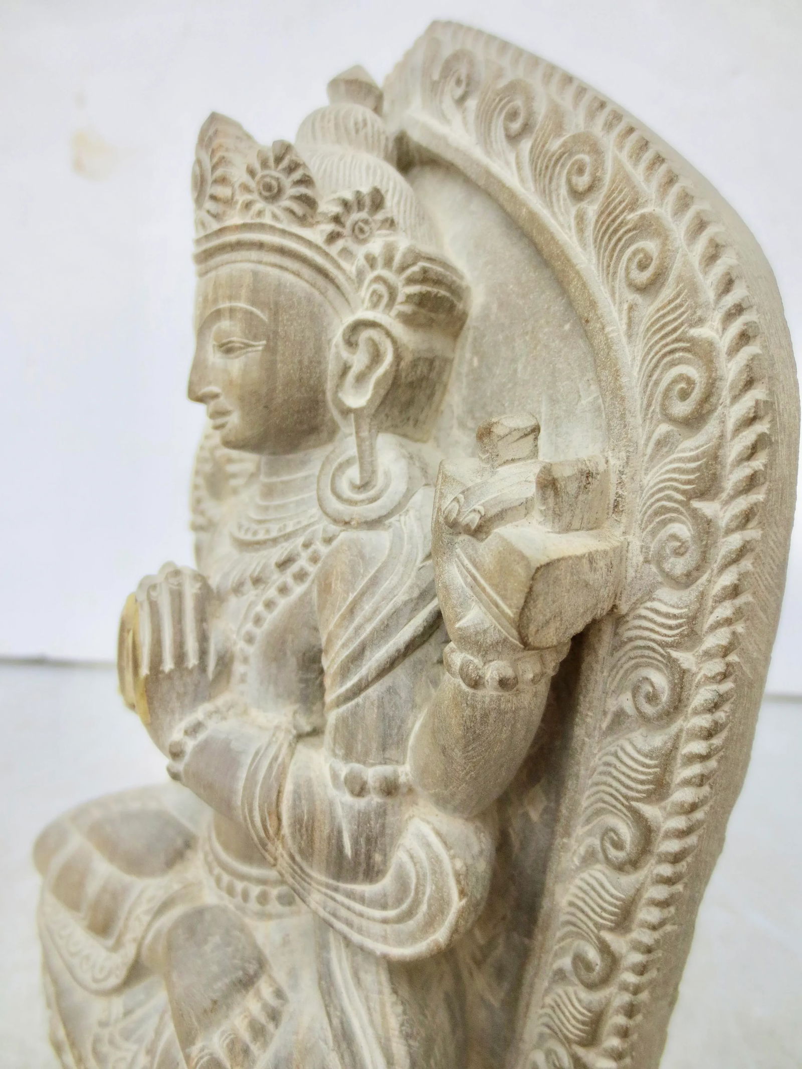 Limestone Chenrazi Buddha Nepali - 7
