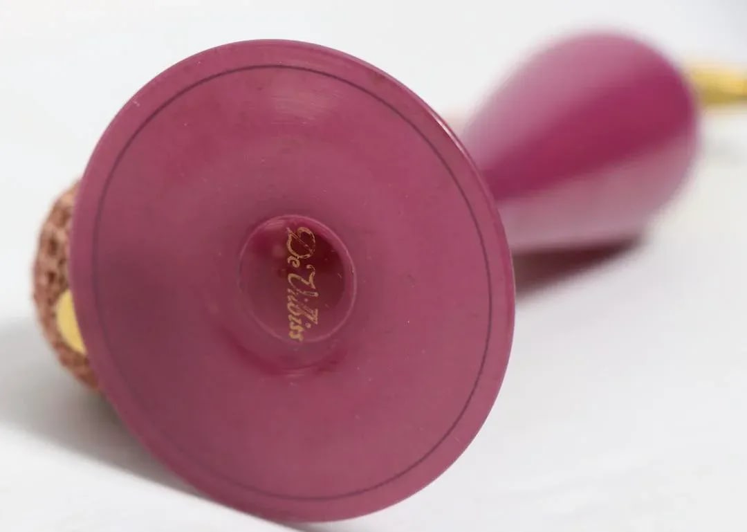 Dusky Rose Pink Art Deco Perfume Atomizer by De Vilbiss - 4