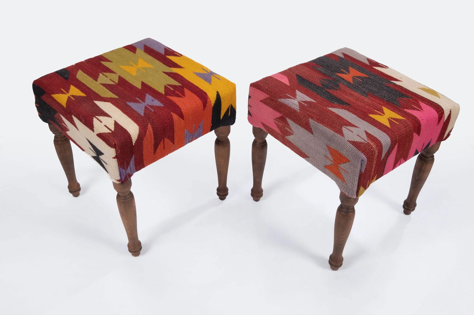 Kilim Bench Upholstered With Turkish Kilim Rug - 5