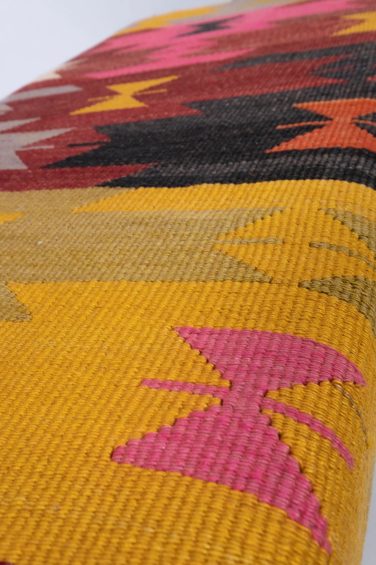 Kilim Bench Upholstered With Turkish Kilim Rug - 8