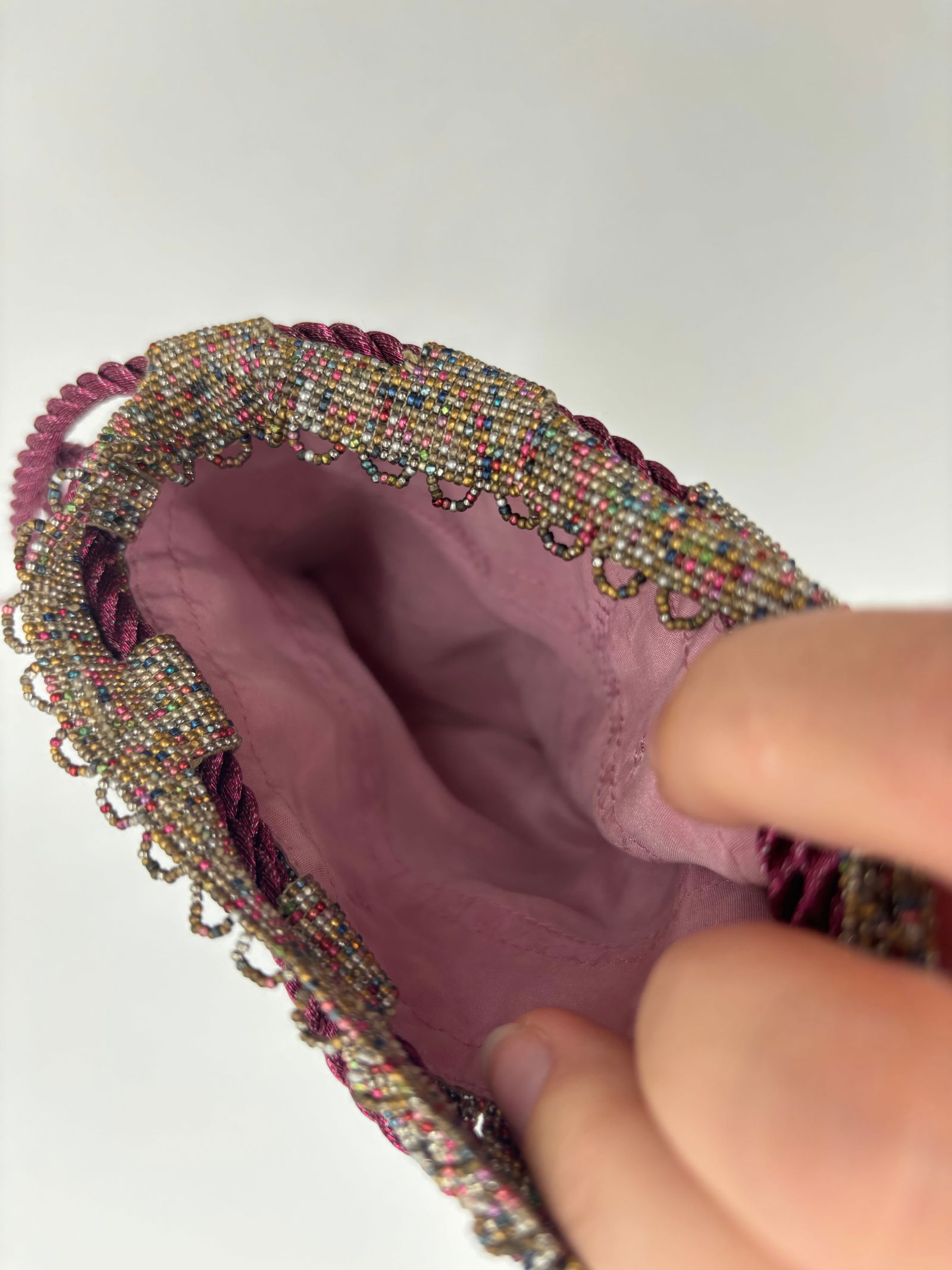 Mid 20th Century Purple Multicolor Purse - 7