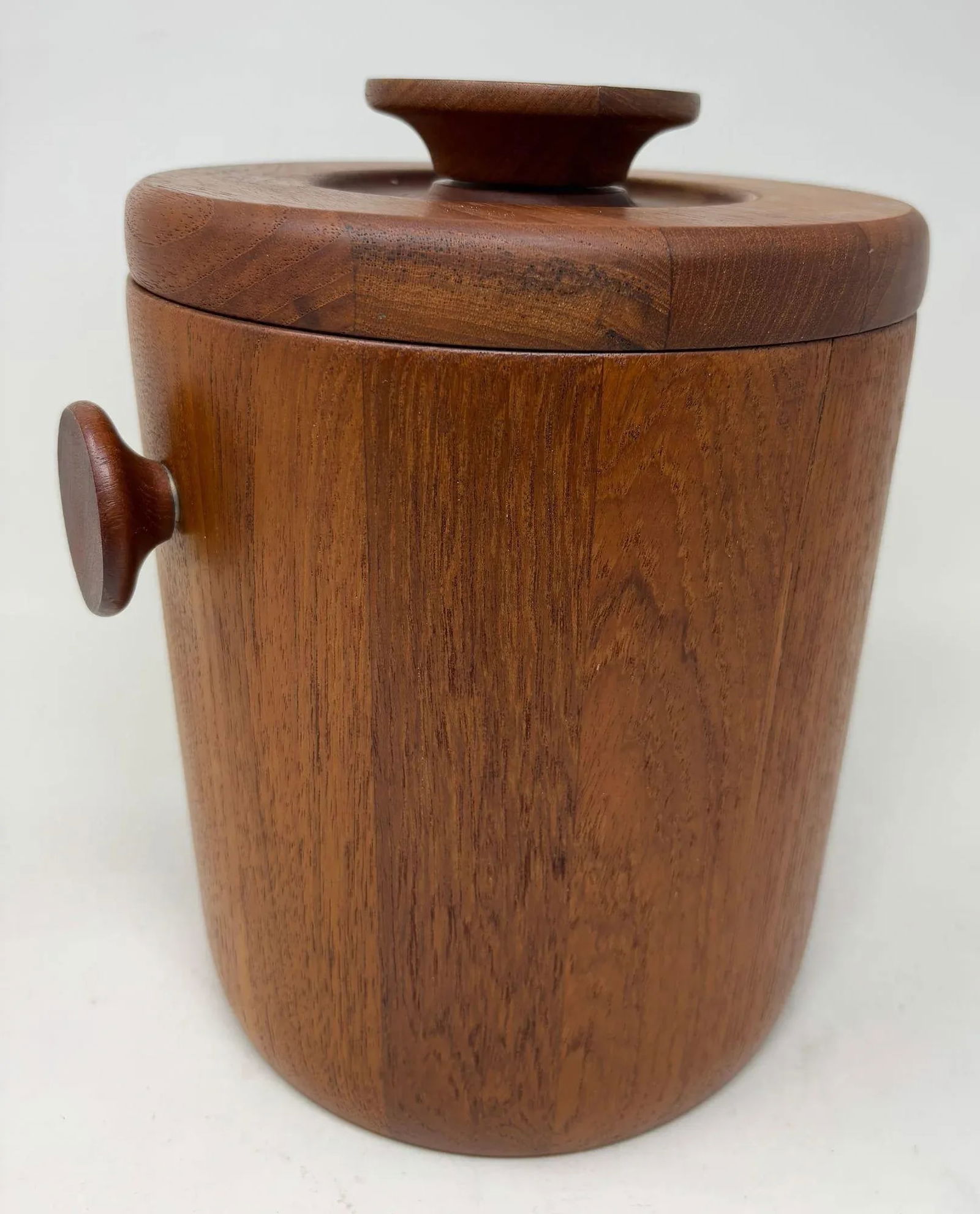 Danish Modern Teak Ice Bucket Dansk Jens Quistgaard Style 1960s Denmark - 12