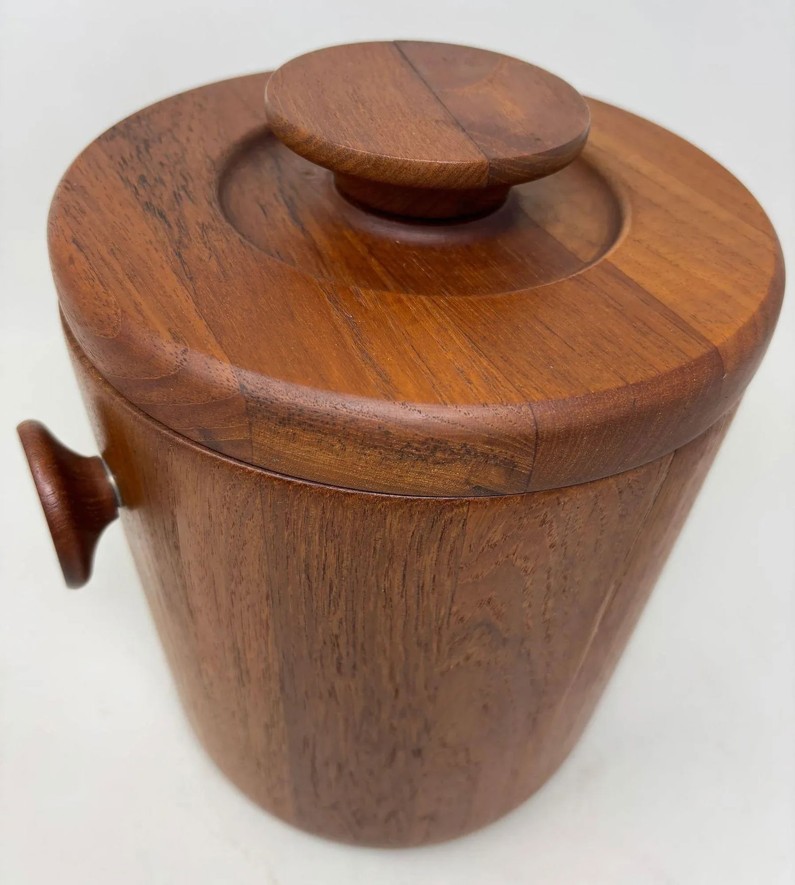 Danish Modern Teak Ice Bucket Dansk Jens Quistgaard Style 1960s Denmark - 13
