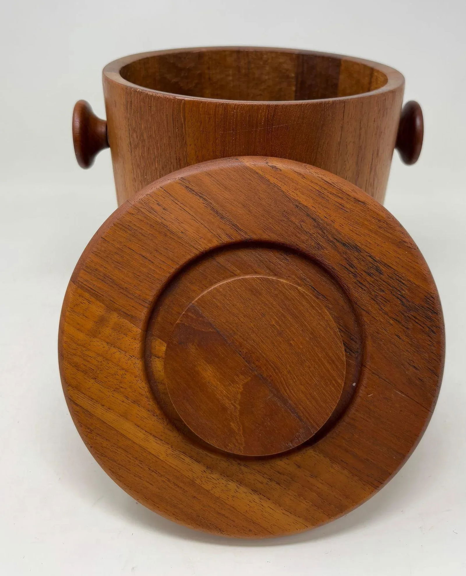 Danish Modern Teak Ice Bucket Dansk Jens Quistgaard Style 1960s Denmark - 4