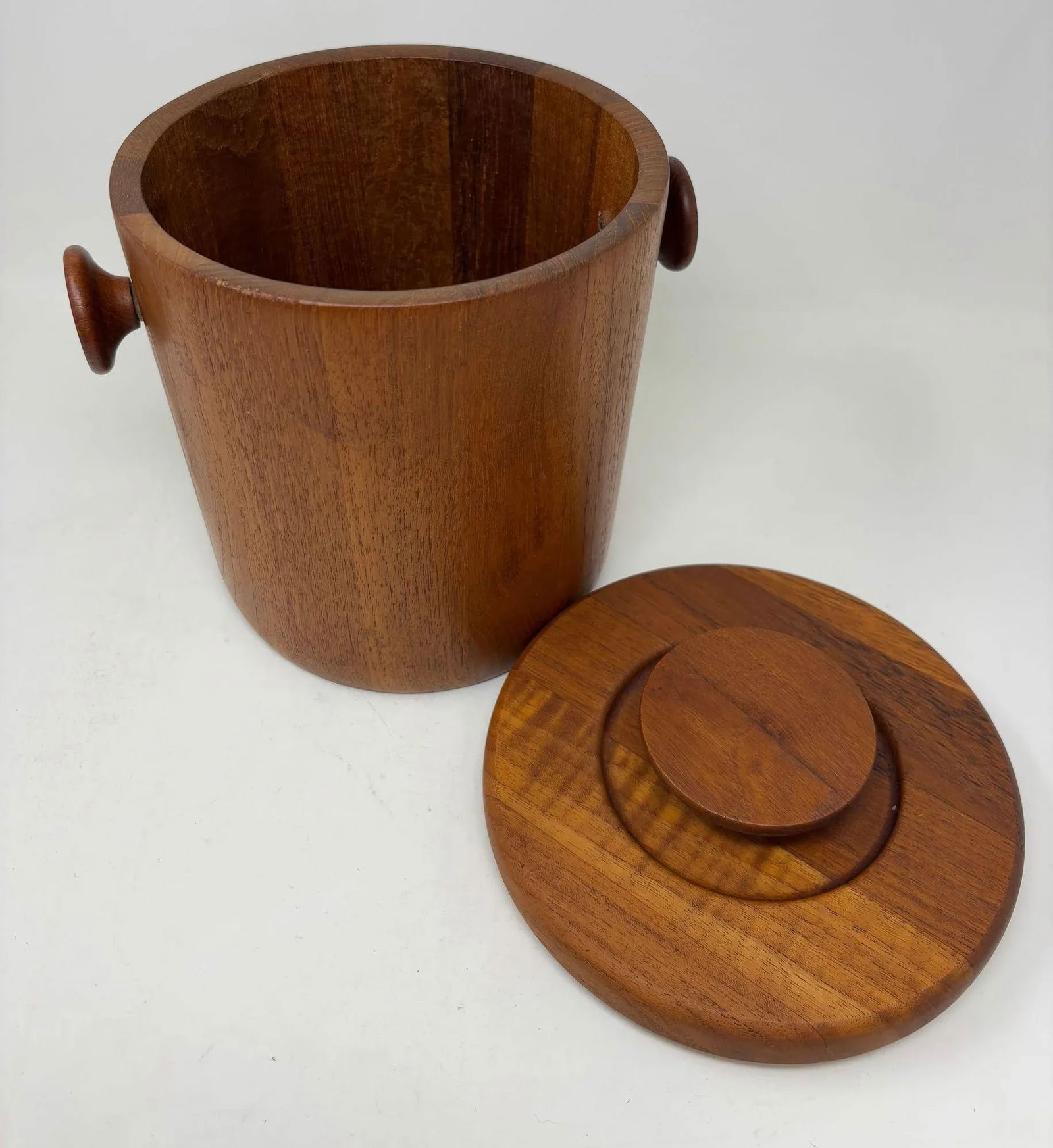 Danish Modern Teak Ice Bucket Dansk Jens Quistgaard Style 1960s Denmark - 5