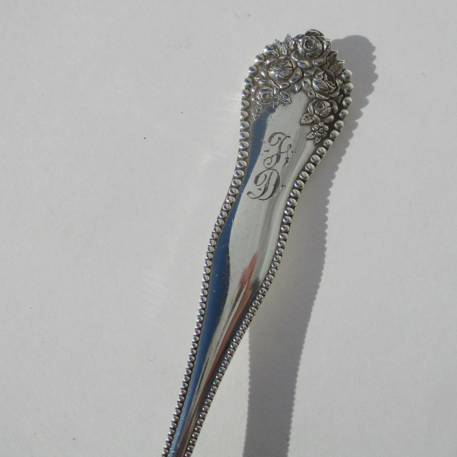 Gorham Sterling Pierced Serving Fork Circa 1897 - 3