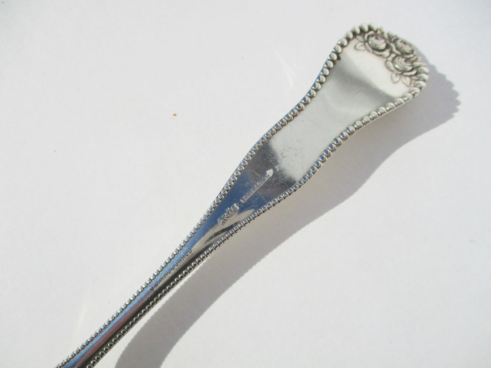 Gorham Sterling Pierced Serving Fork Circa 1897 - 4
