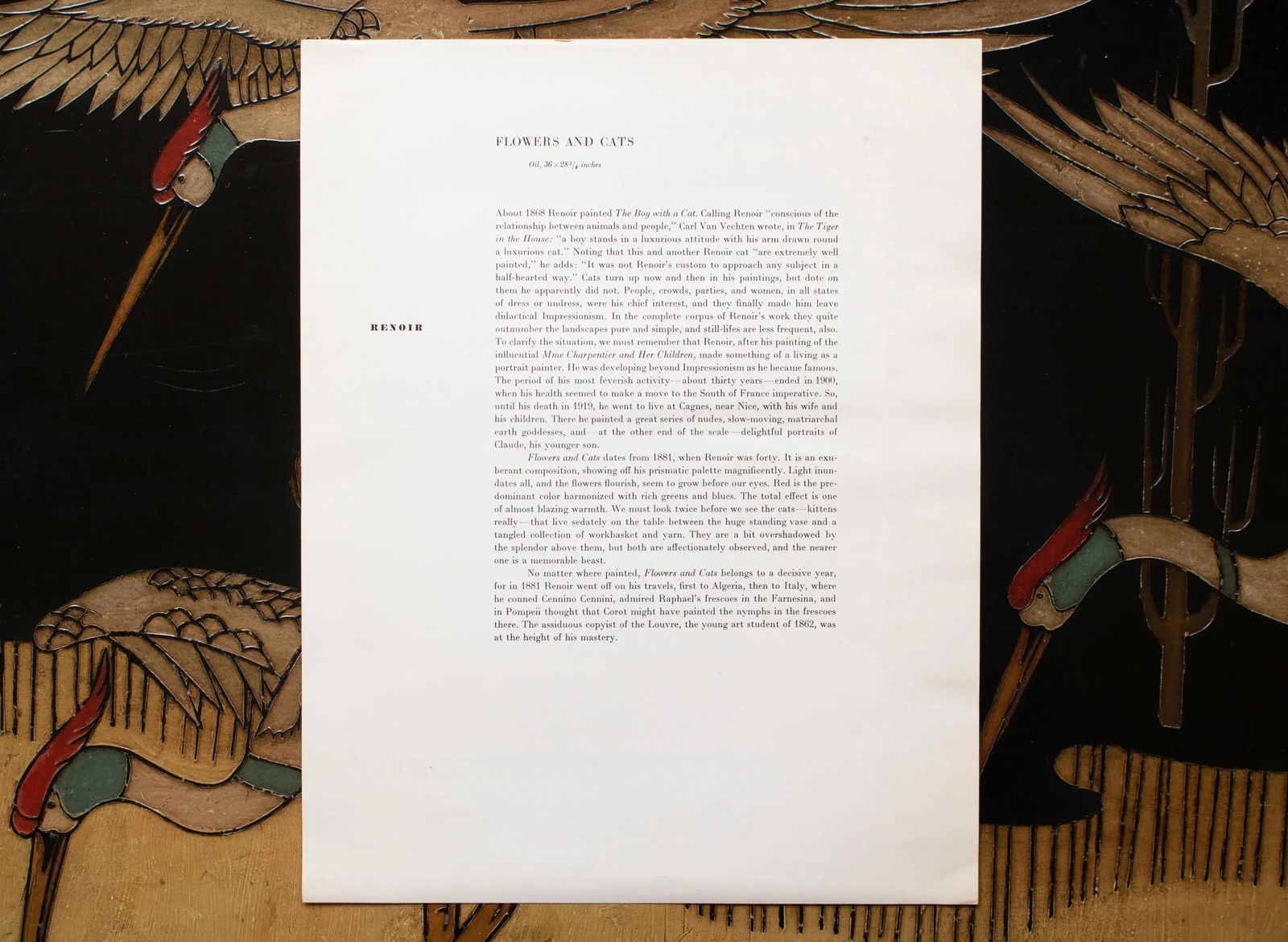 1950s After Renoir "Flowers and Cats", First Edition Swiss Full-Color Print - 7