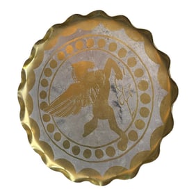 Vintage Gold and Silver Pegasus Decorative Tray