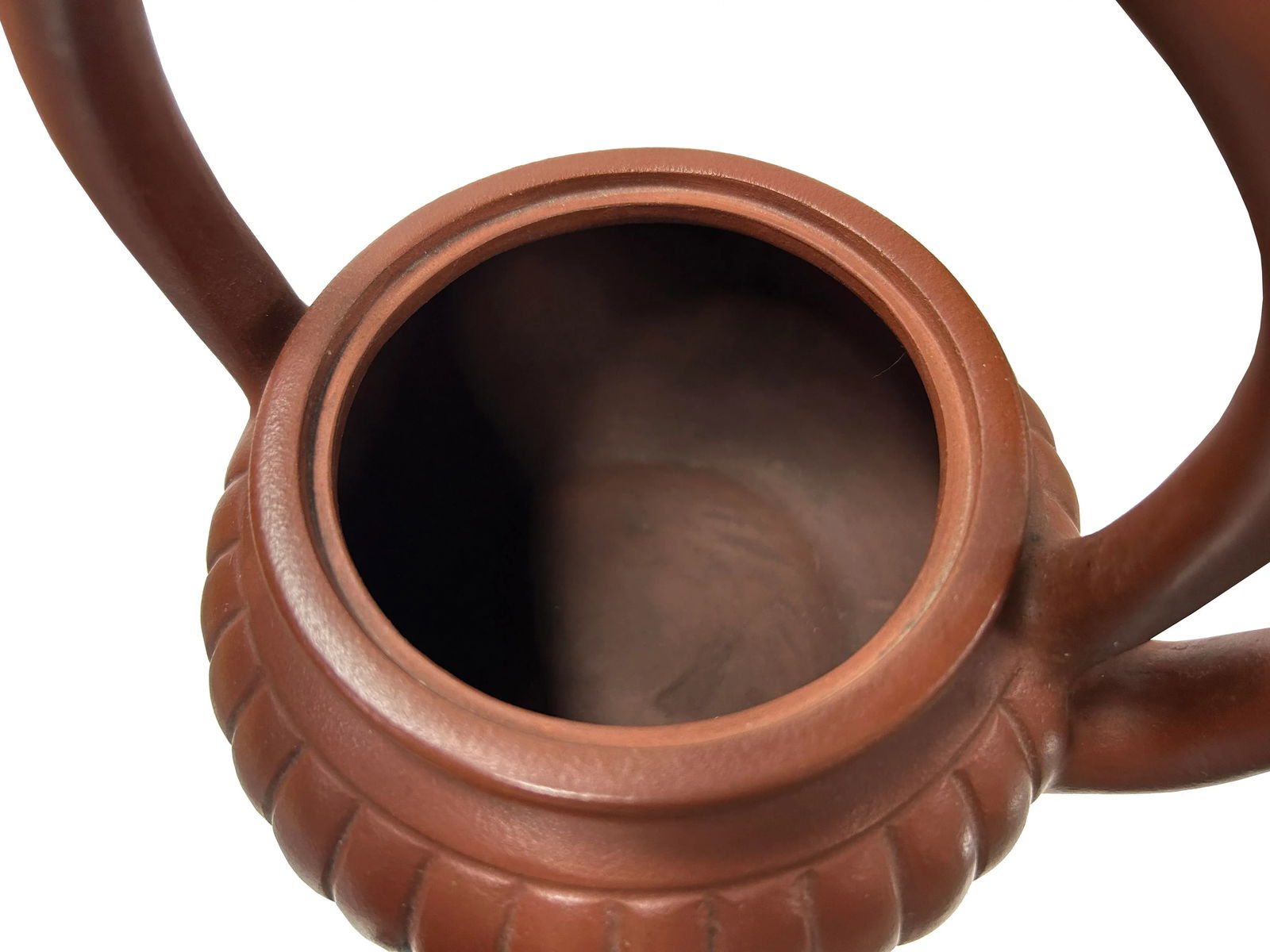 Vintage Brown Pumpkin Puppy Zisha Clay Teapot Art Display - 2