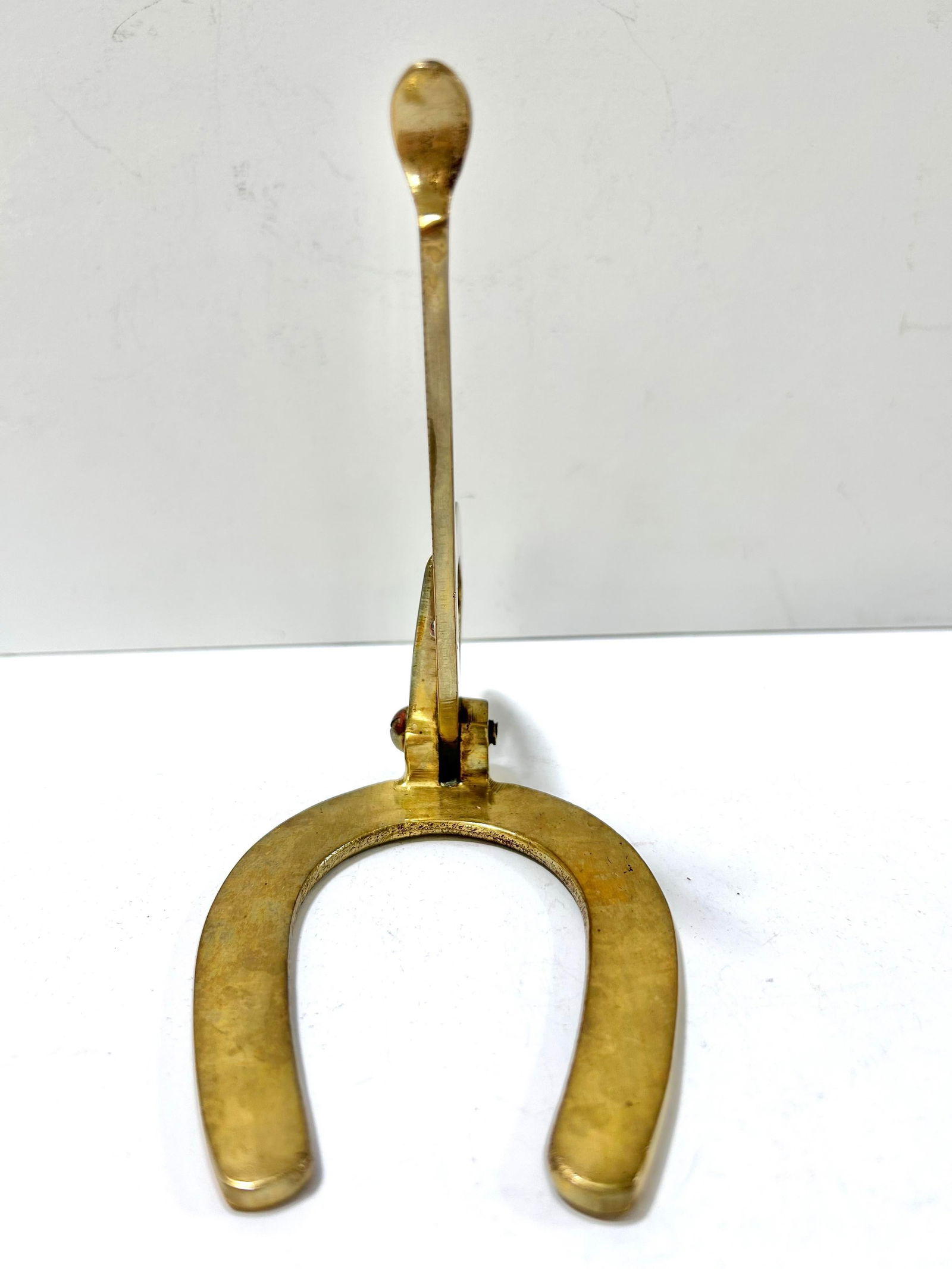 Vintage Brass Horse Hoof Gauge Paper Weight - 2