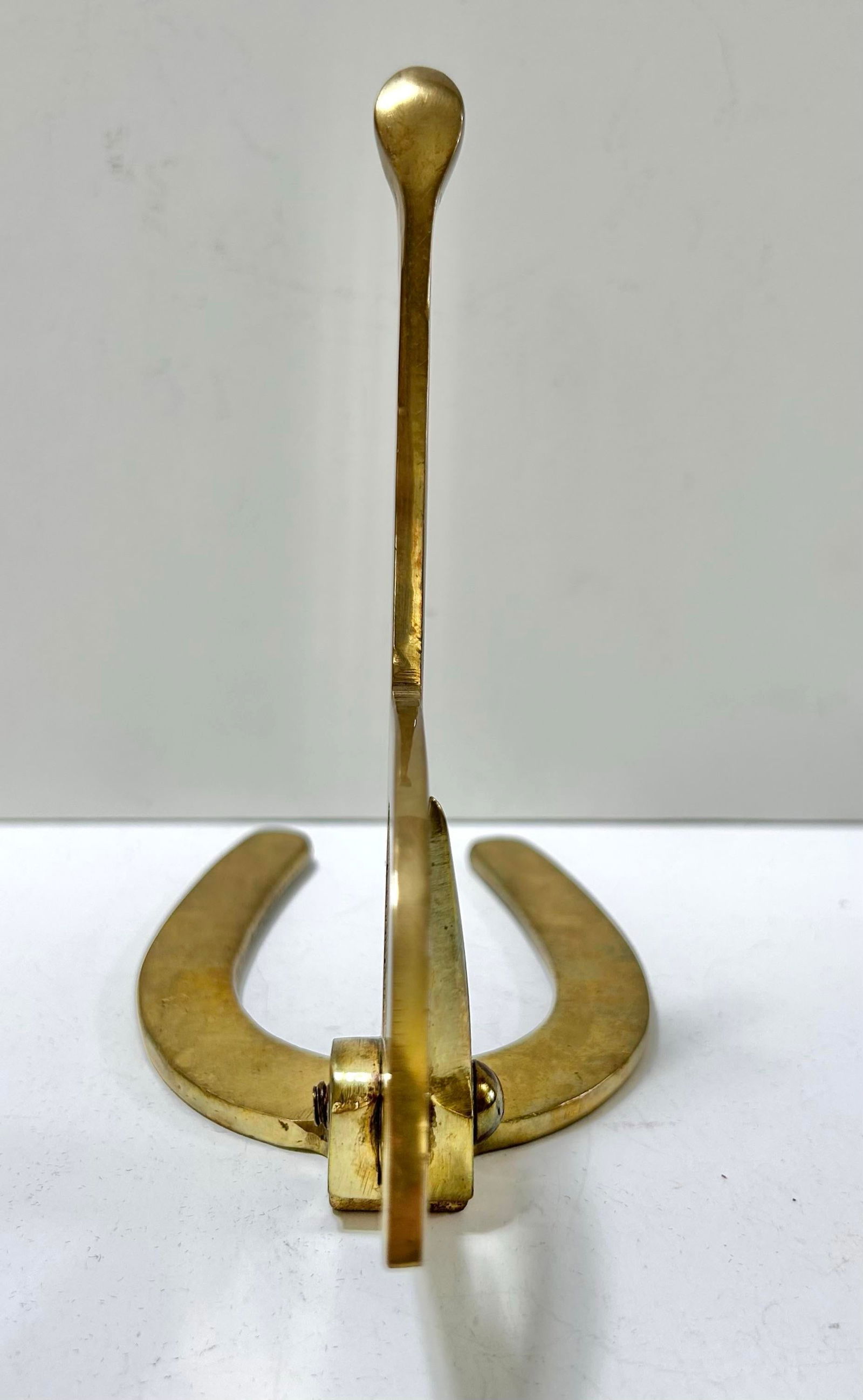 Vintage Brass Horse Hoof Gauge Paper Weight - 4