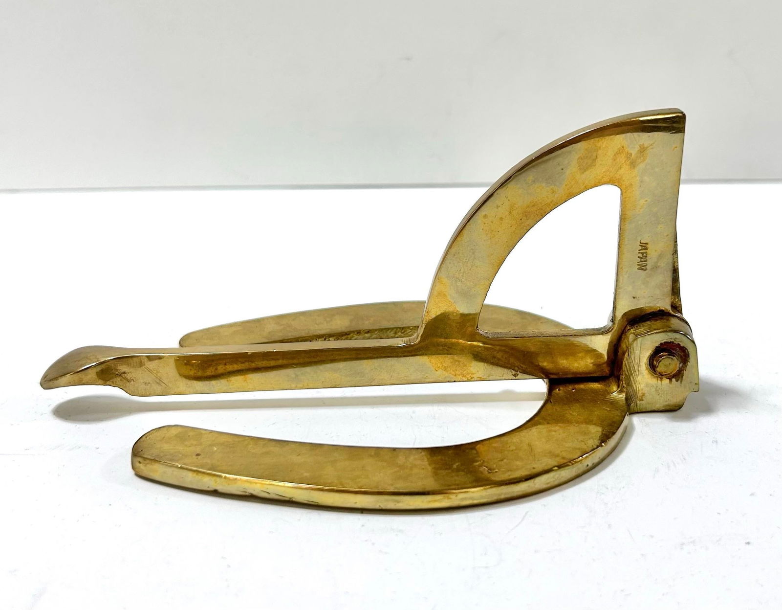 Vintage Brass Horse Hoof Gauge Paper Weight - 7