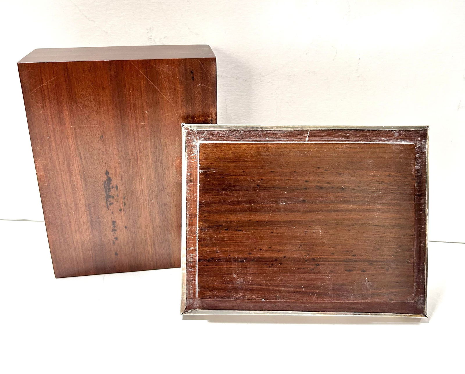 1960s Sterling Silver & Exotic Wood Boxe With Antique Textile Top Peruvian - 7