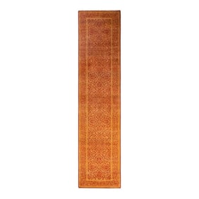 Mogul Hand-Knotted Runner Rug - Orange, 2' 7" x 11' 7"