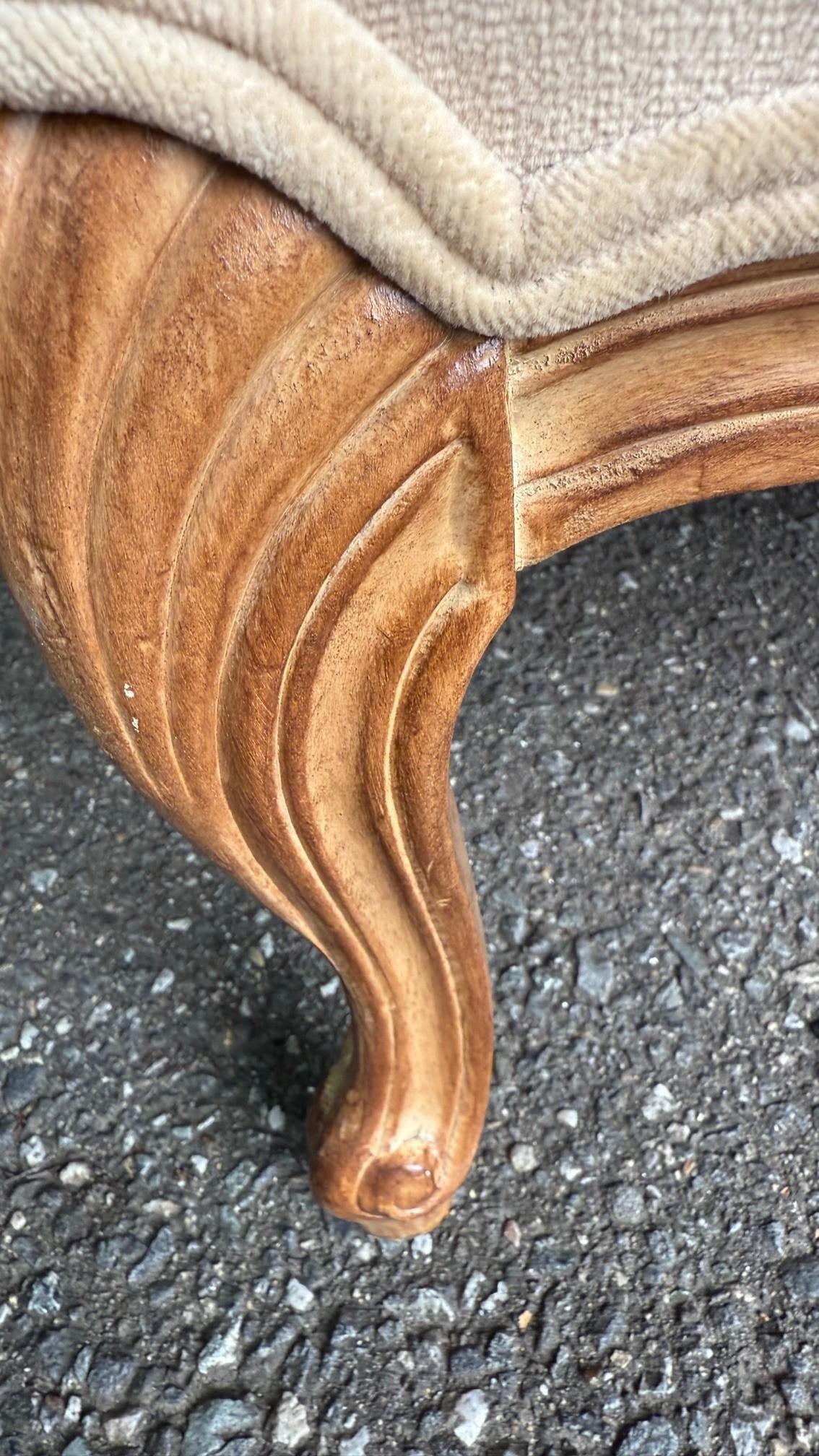 Pair of 1980s Meyer Gunther Martini French Provincial Louis XV Style Bergère Chairs in Beige - 9