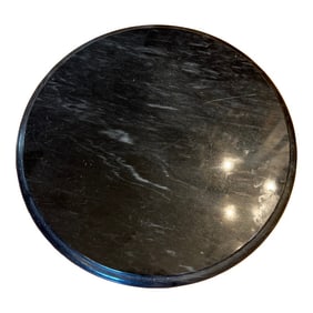 Vintage Black Marble Lazy Susan Serving Piece