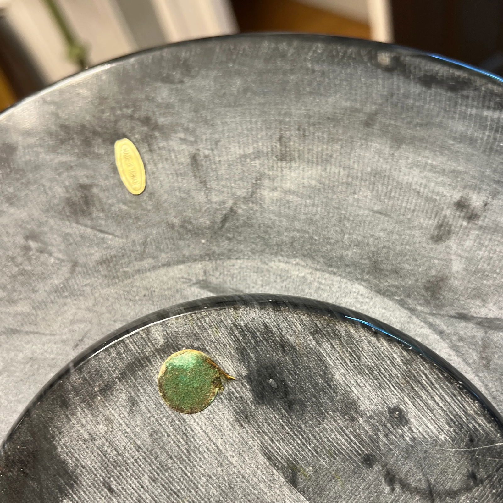 Vintage Black Marble Lazy Susan Serving Piece - 2