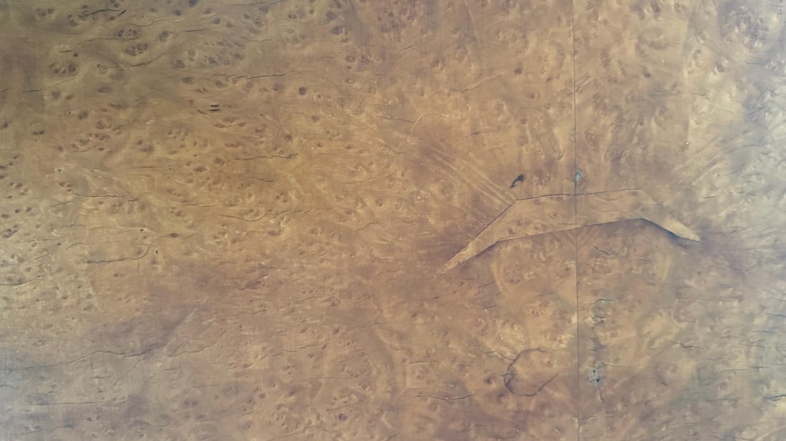 Antique Neoclassical Dining Table With Bird's Eye Maple Top and Distressed Painted Base "” - 8