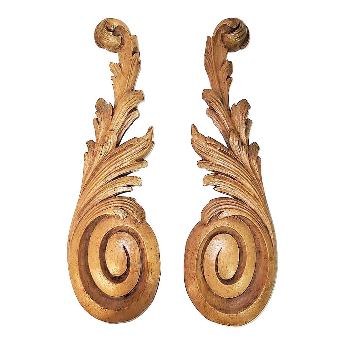 Antique French Walnut Rococo Carvings, a Pair (1 of 9)