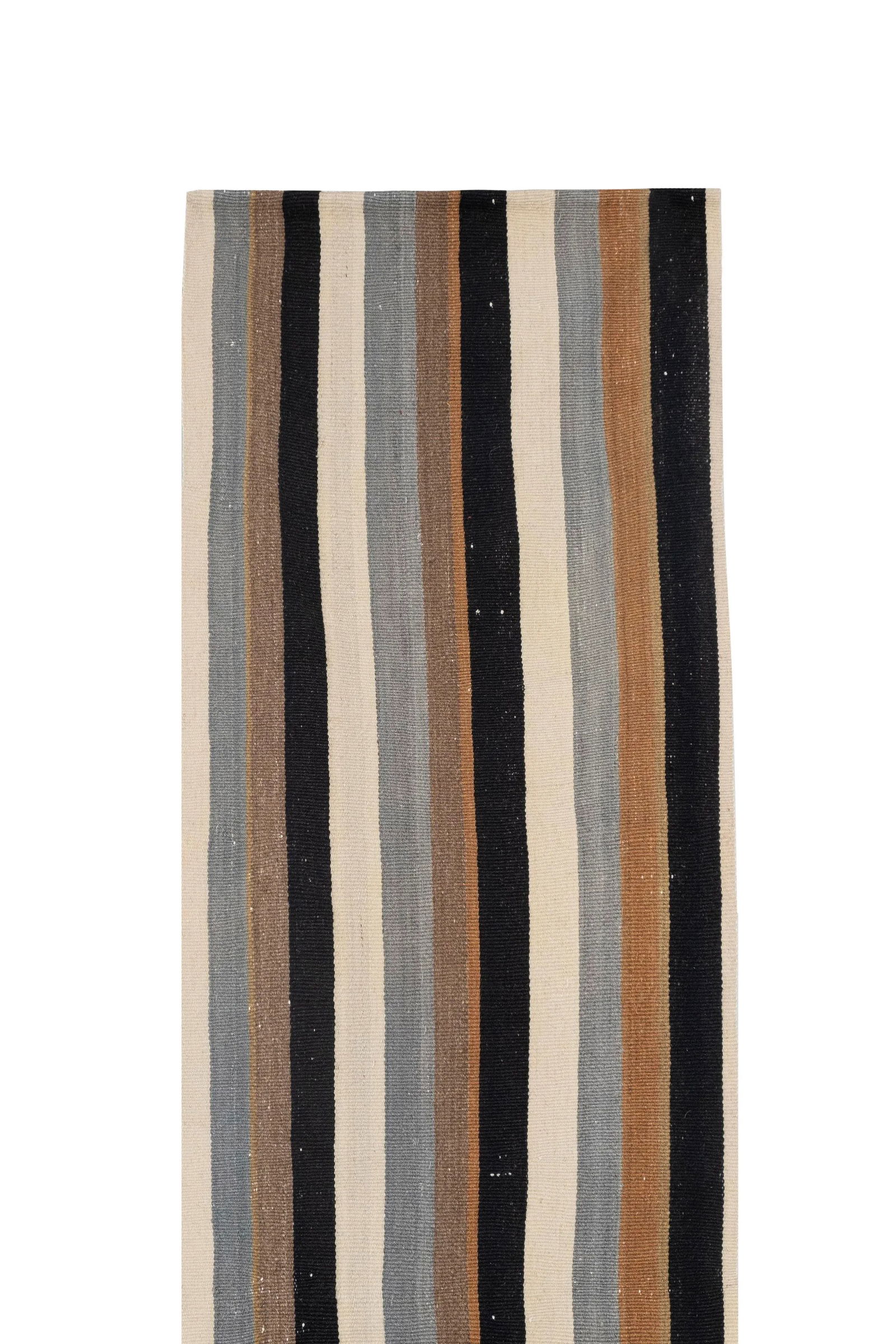 Vintage Extra Long Turkish Hemp Kilim Runner 1'10" X 25'3" - 5