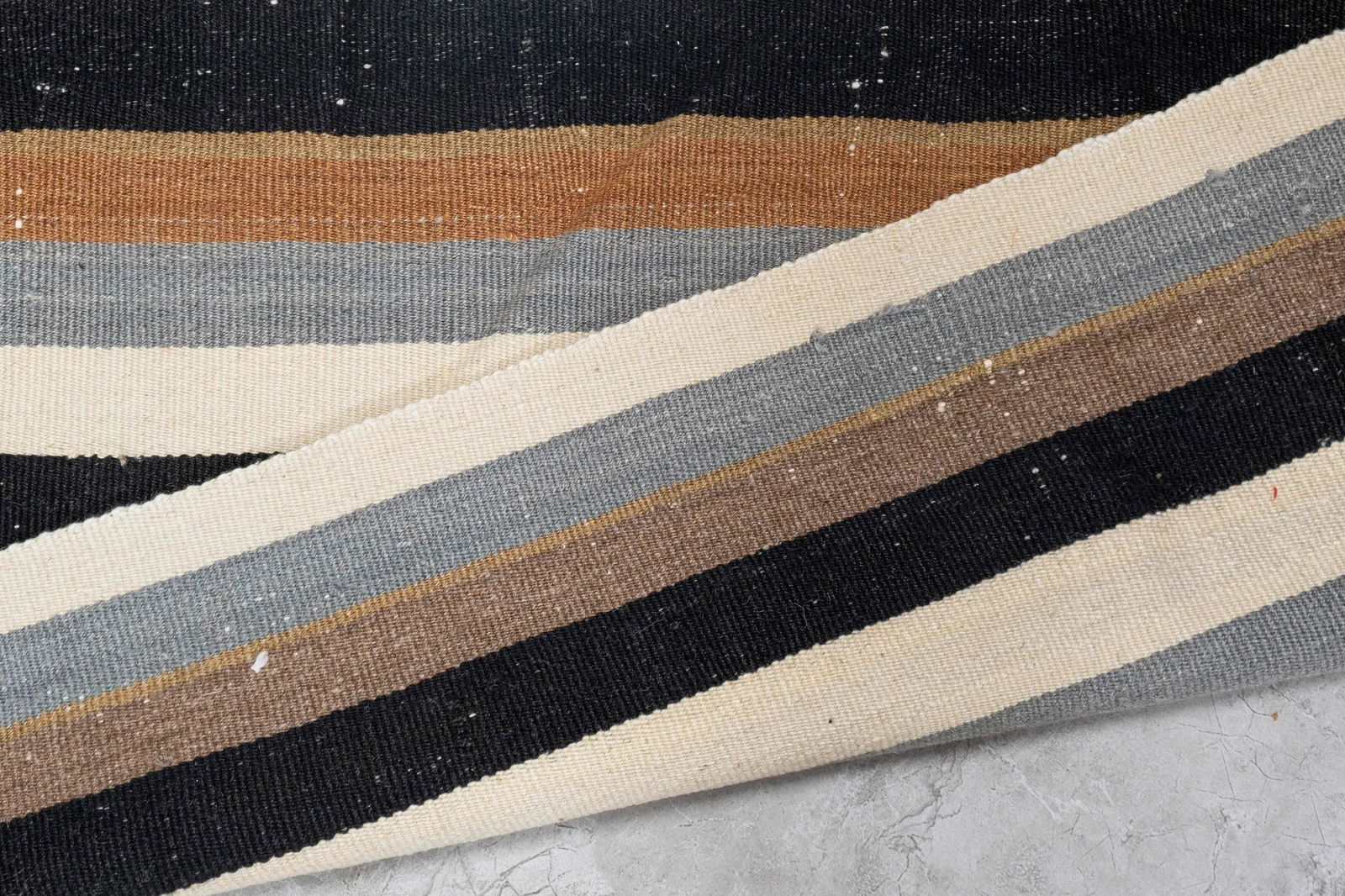 Vintage Extra Long Turkish Hemp Kilim Runner 1'10" X 25'3" - 9