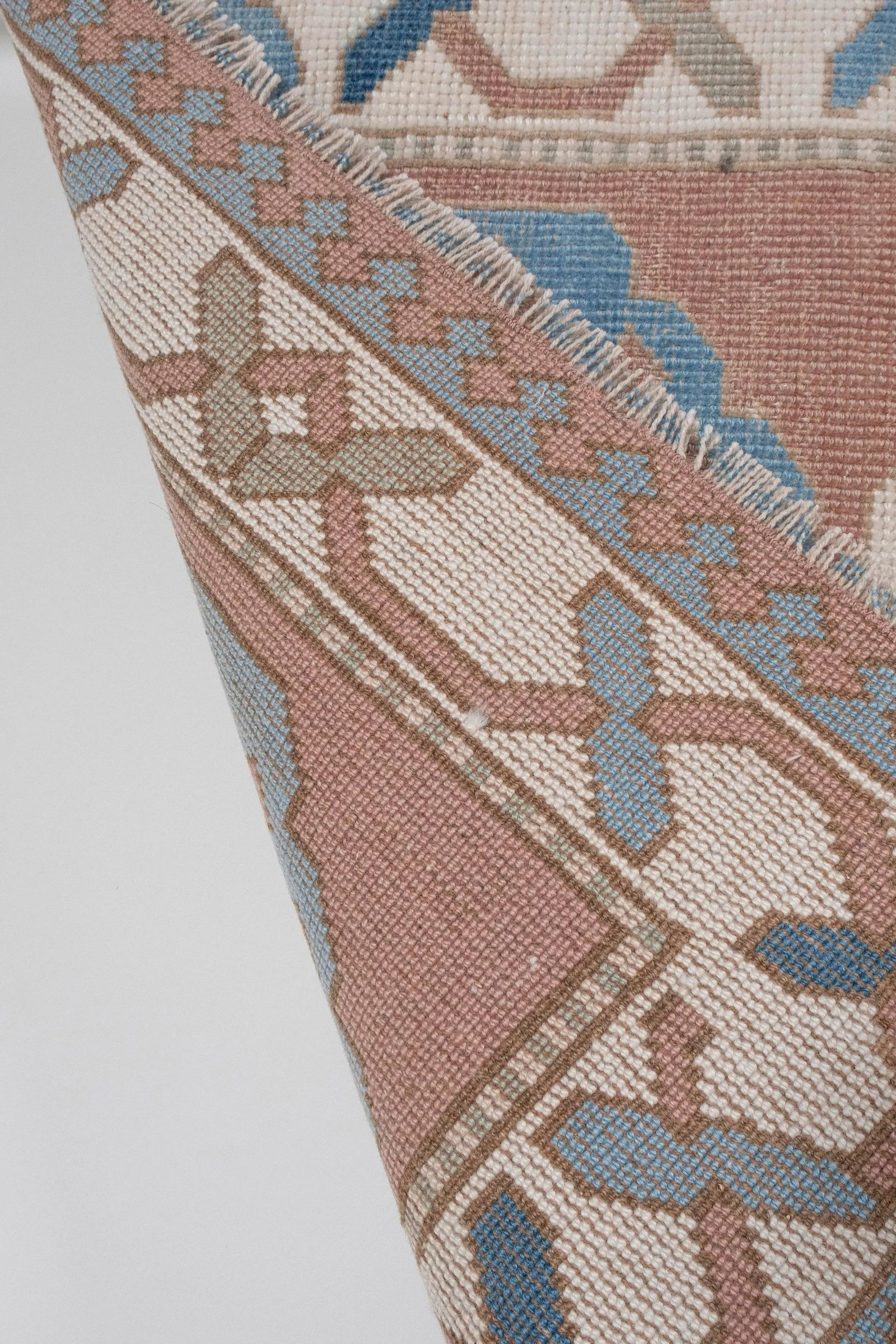 Vintage Anatolian Oushak Kars Runner 2'7" X 12'6" - 12