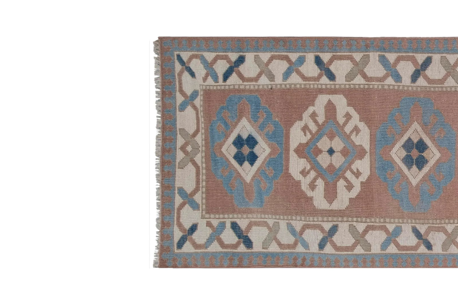 Vintage Anatolian Oushak Kars Runner 2'7" X 12'6" - 5