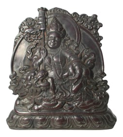 Tibetan Tree Resin Cast Lokapala on Lion
