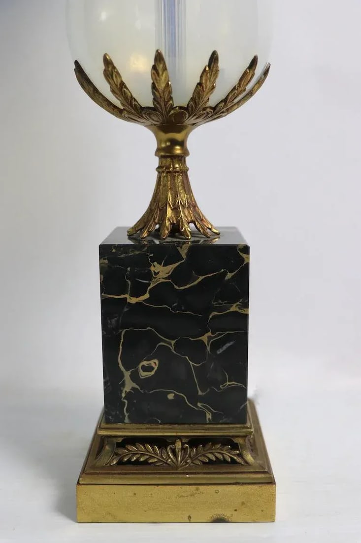 Italianate Opaline Glass and Marble Table Lamp by Westwood Lamps - 2