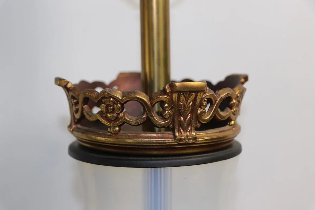 Italianate Opaline Glass and Marble Table Lamp by Westwood Lamps - 4