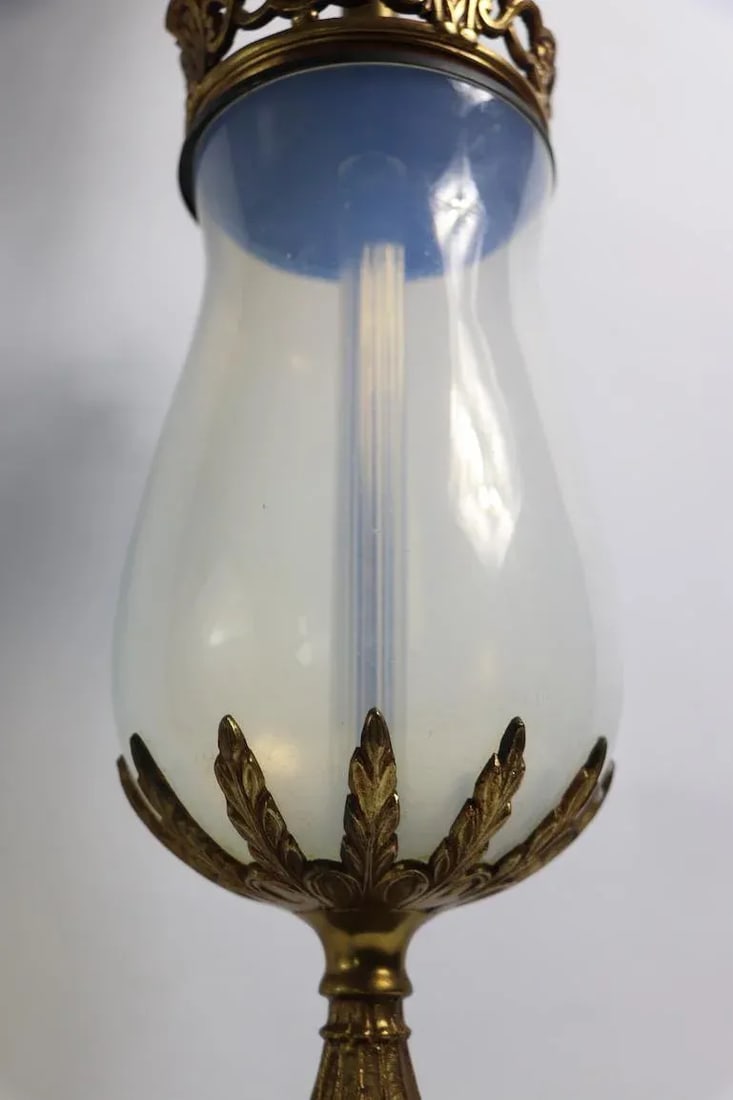 Italianate Opaline Glass and Marble Table Lamp by Westwood Lamps - 6