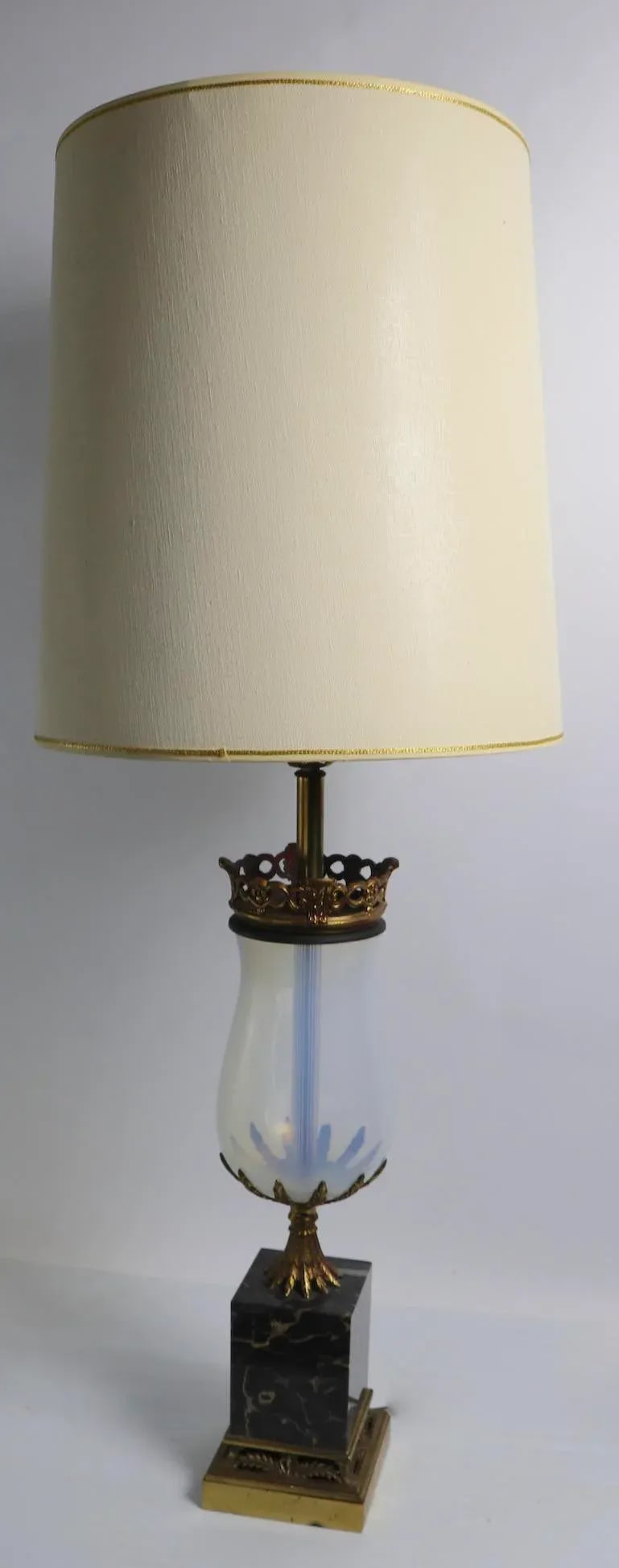 Italianate Opaline Glass and Marble Table Lamp by Westwood Lamps - 7