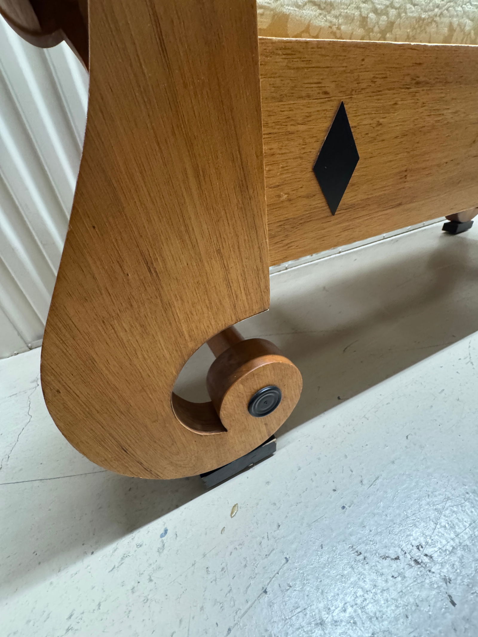 Vintage 1980s Custom Made Biedermeier Style Bench - 4