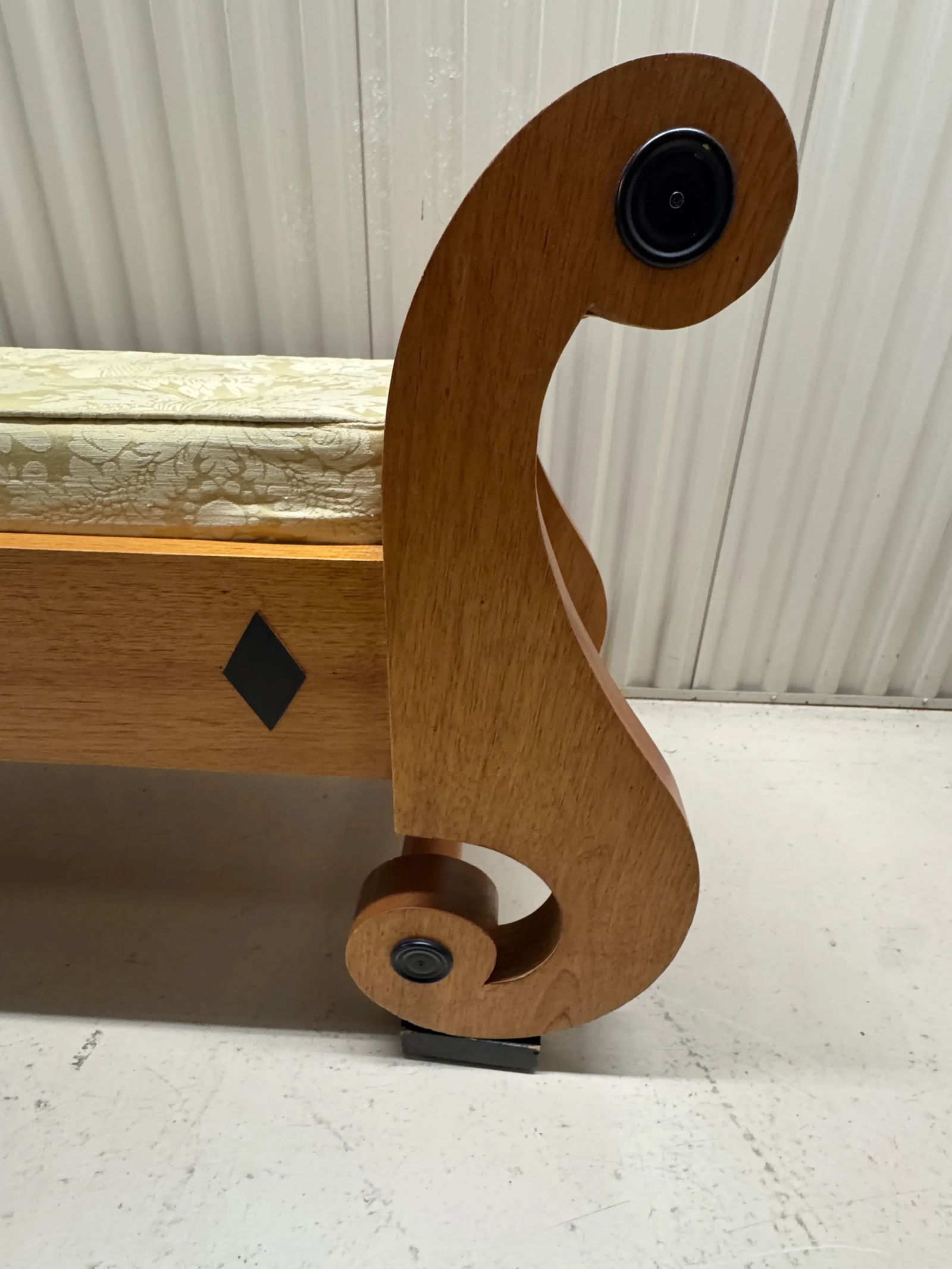 Vintage 1980s Custom Made Biedermeier Style Bench - 5