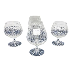 1970s Crystal Brandy Snifter Glasses, Set of 5